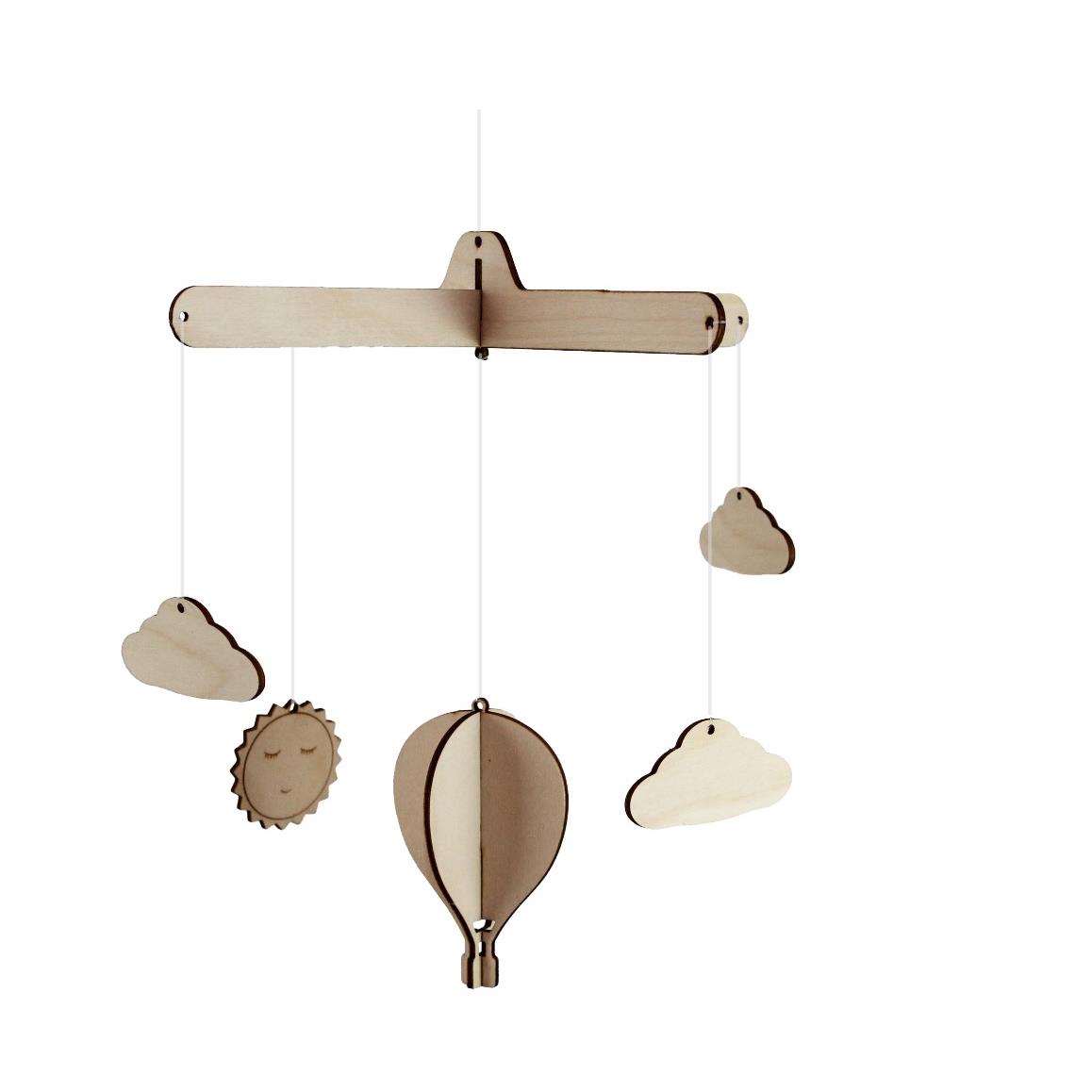 MOBILE Wolke-Hei�luftballon, inkl. Buntstifte
