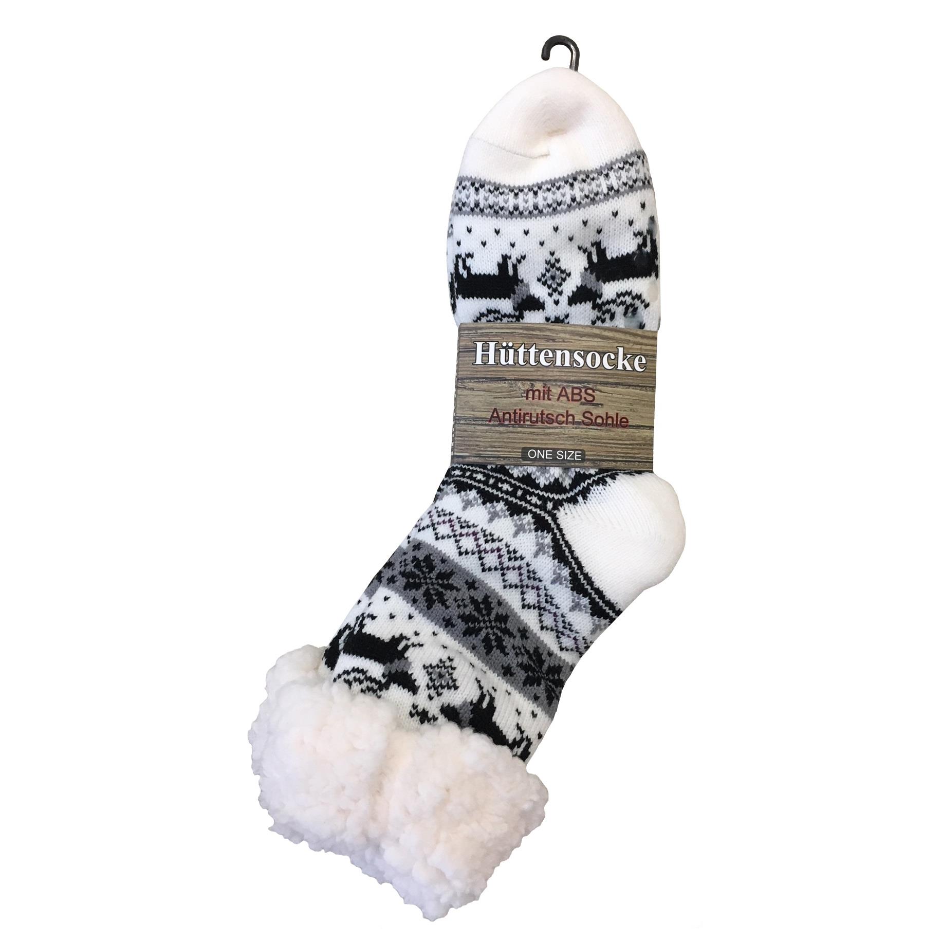 KUSCHELSOCKEN WINTERZAUBER mit Rentier Motiv, ABS