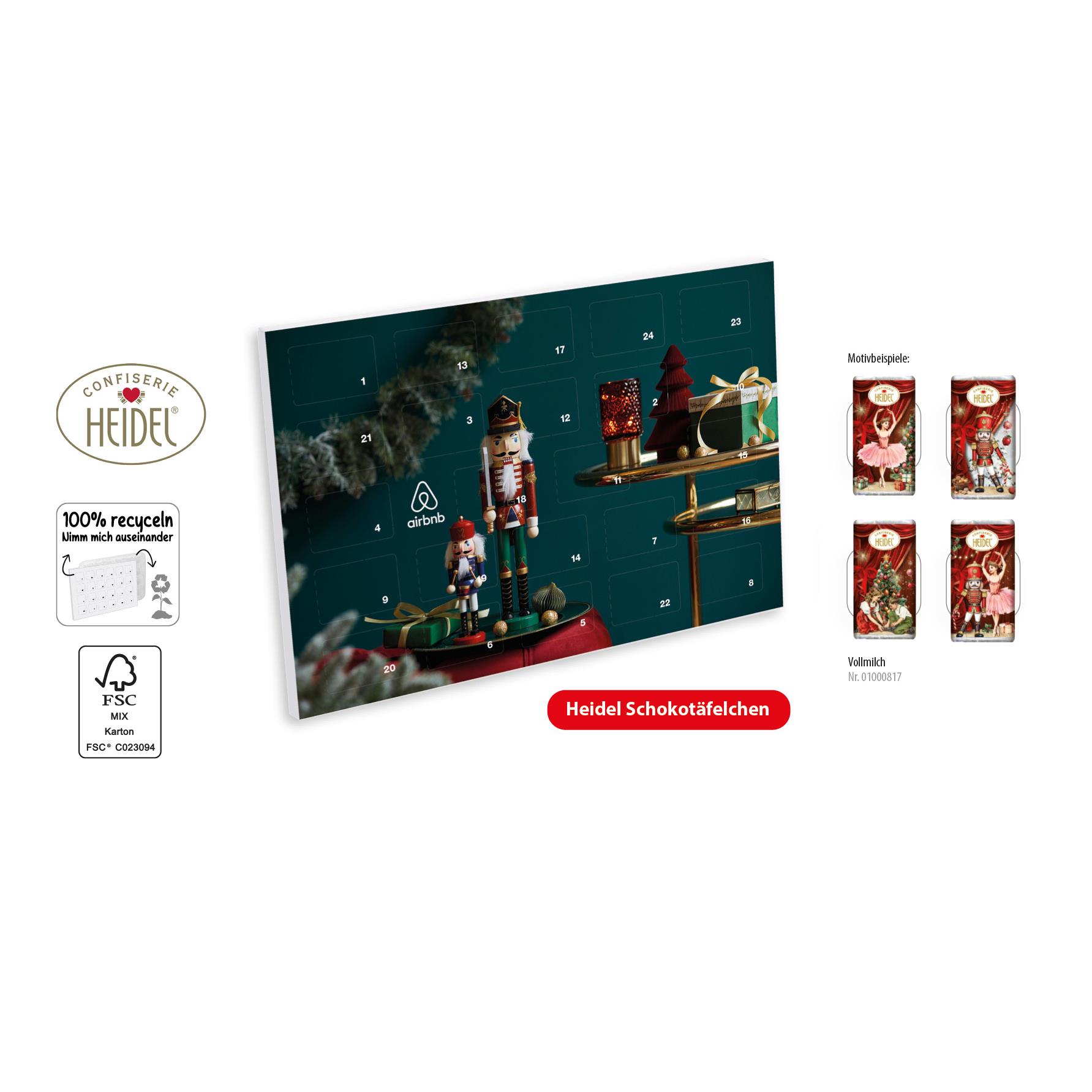 Tisch Adventskalender HEIDEL Schokot�felchen