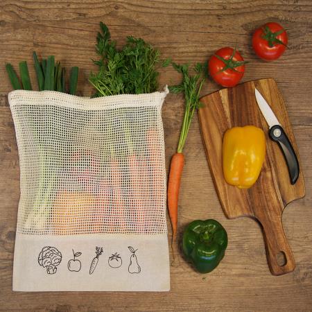 Baumwolle Obst- und Gem�se Tasche Naturfarben